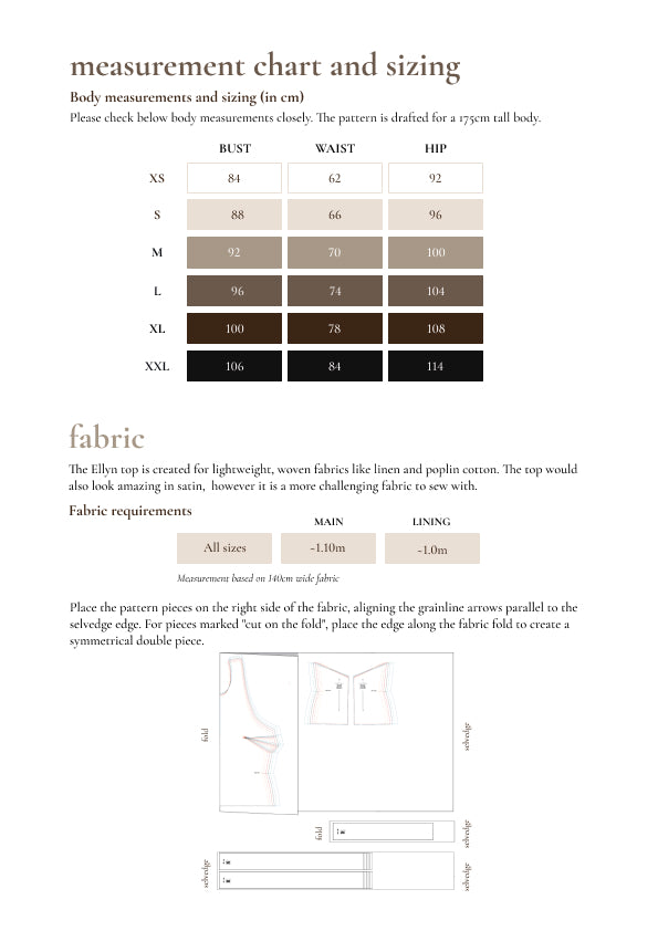 Ellyn top - Digital sewing pattern