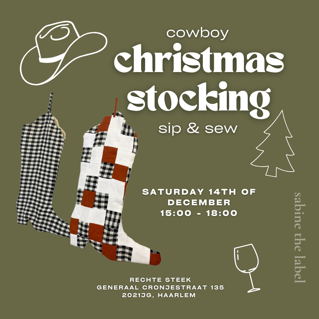 Sip & Sew: Cowboy Christmas Stocking 14/12/2024